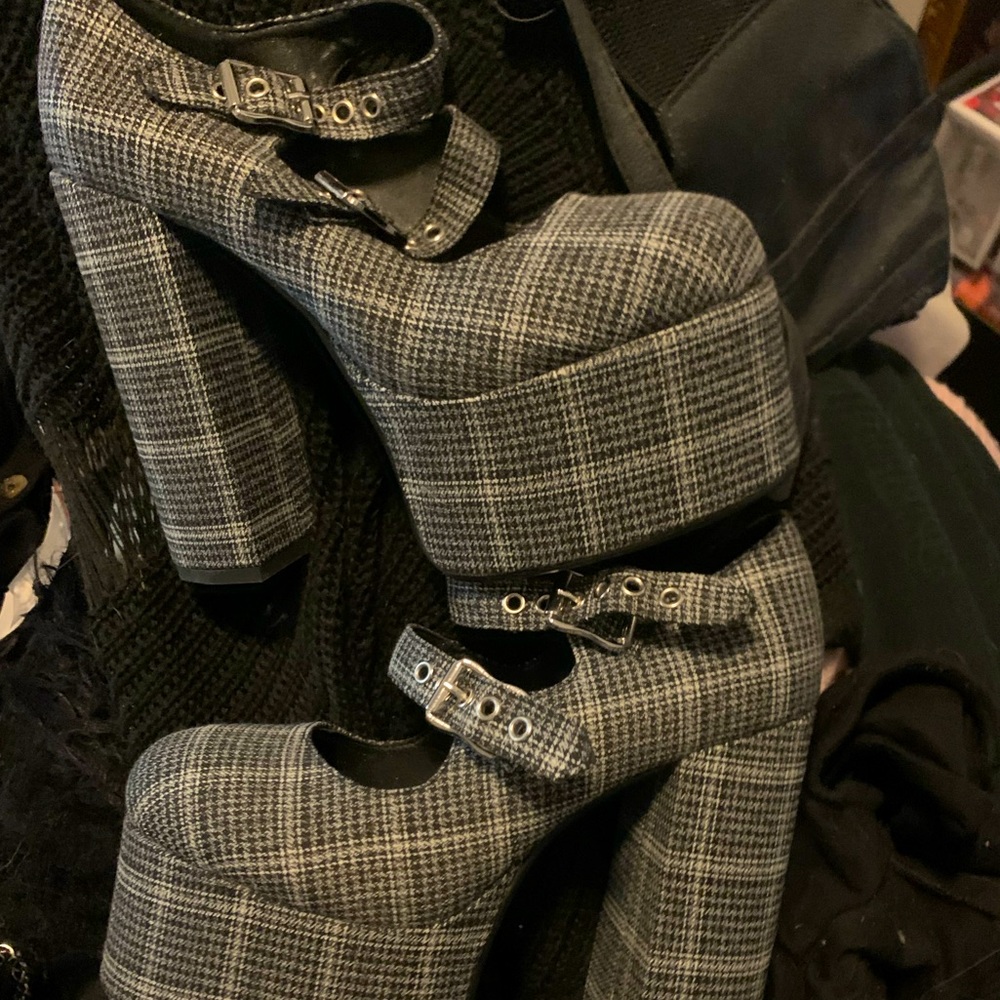 Dolls Kills Plaid Platforms